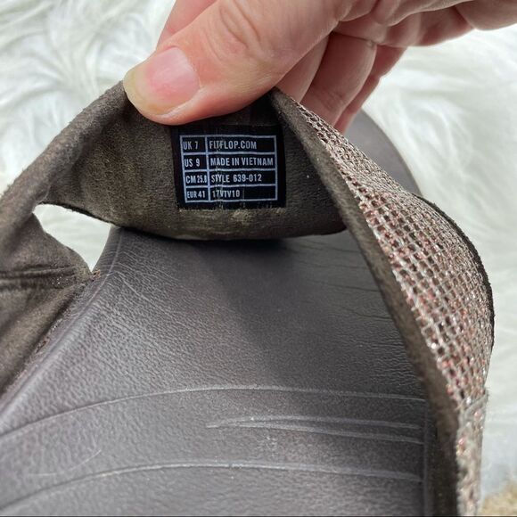 Fitflop Lulu Superglitz Glitter Wedge Sandals - Picture 9 of 9